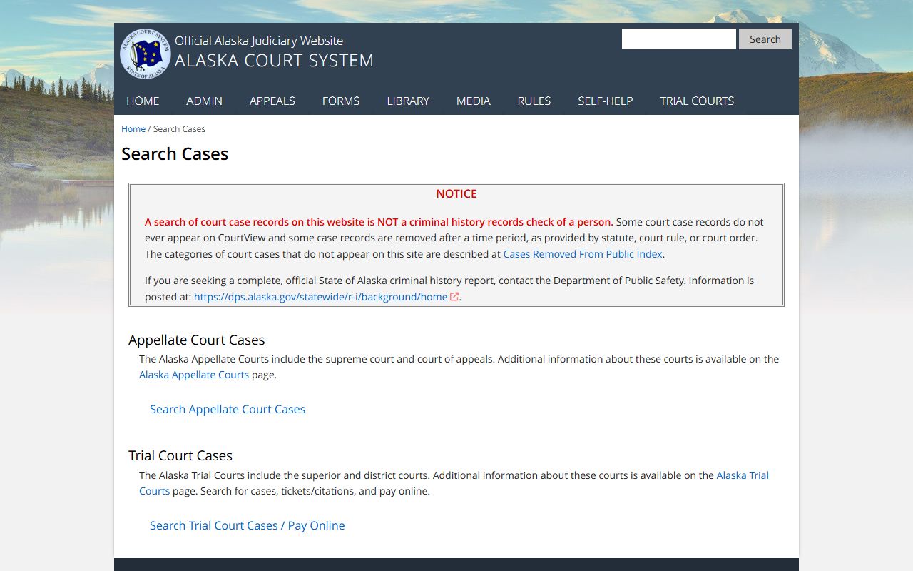 Dillingham Census Area traffic ticket records CourtView case search